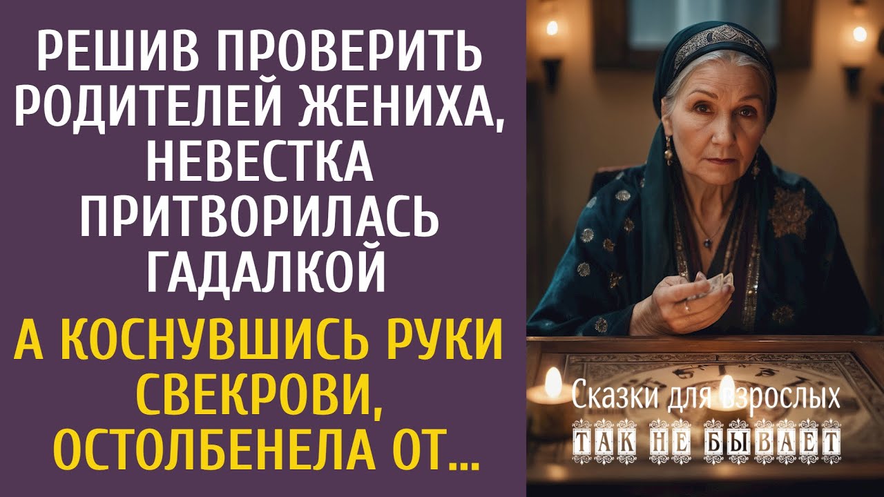 Решив проверить родителей жениха, невестка притворилась гадалкой… А коснувшись руки свекрови…