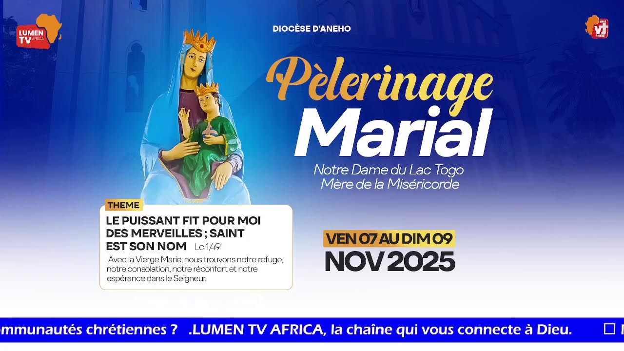 🔴 Pèlerinage Marial à Togoville aux pieds de Notre Dame du Lac - Togo, Mère .Cantique marial