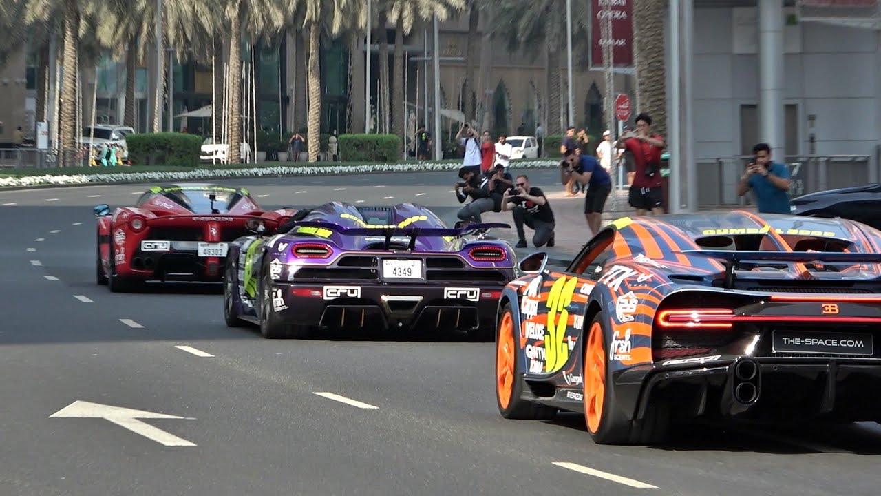 EPIC Supercars Leaving 2022 Gumball 3000 Dubai | Bugatti Chiron, Koenigsegg Agera, La Ferrari..