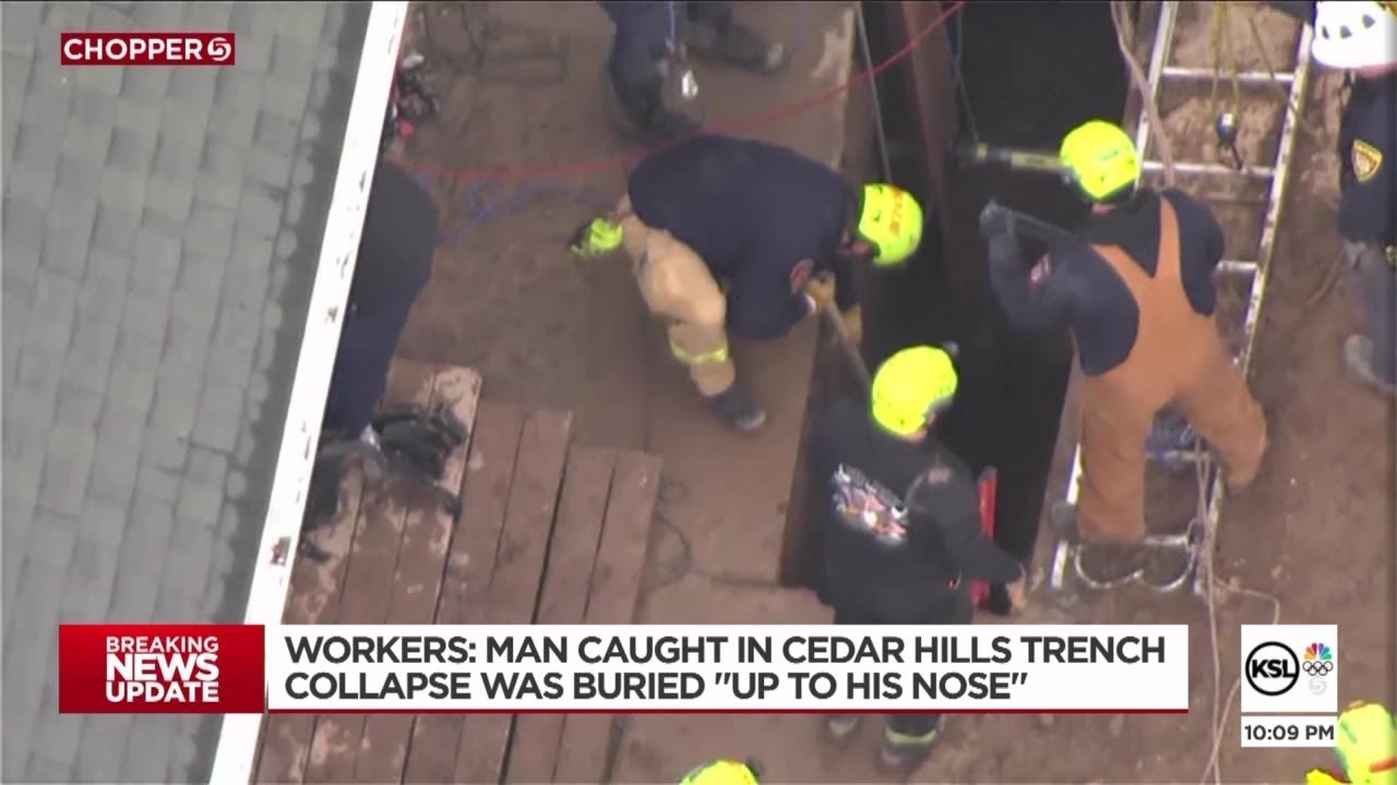 Utah man, buried up to his chin, rescued from trench collapse in Cedar Hills
