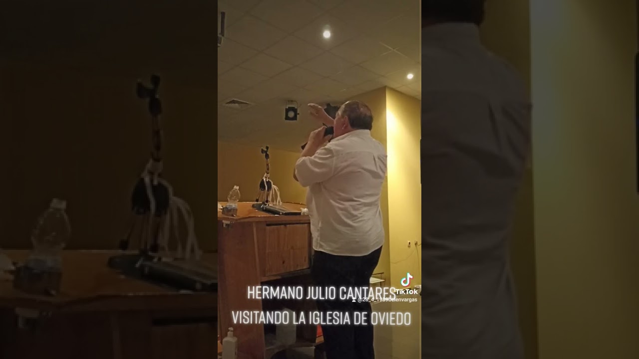 hermano julio cantares visitando la iglesia de OVIEDO