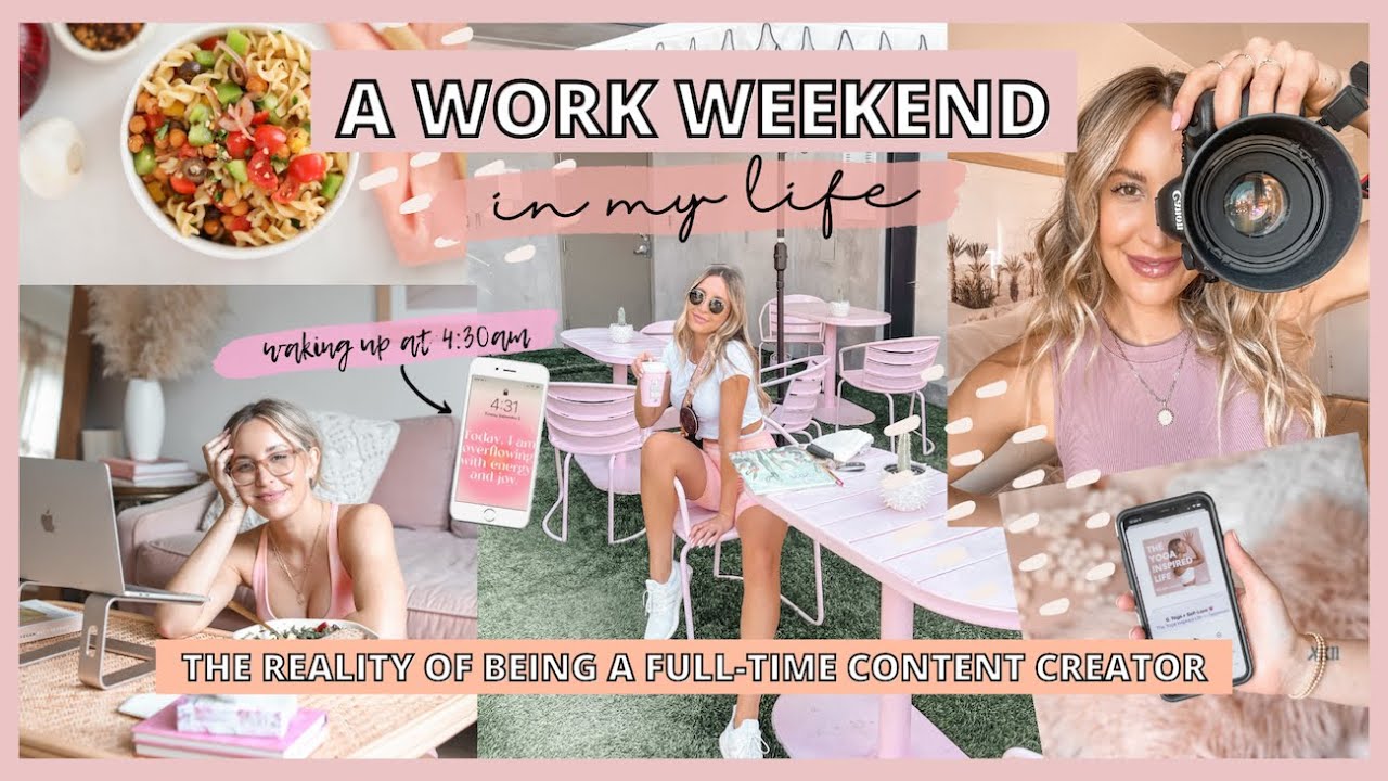 [vlog] The REALITY OF BEING A FULL-TIME CONTENT CREATOR 📸 a REAL LOOK at a work weekend in my life!