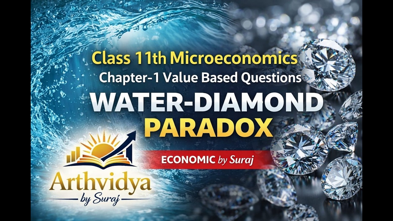#Class11thEconomics#Microeconomics#WaterDiamondparadox#valueBased#Arthvidya#EconomicsBySuraj
