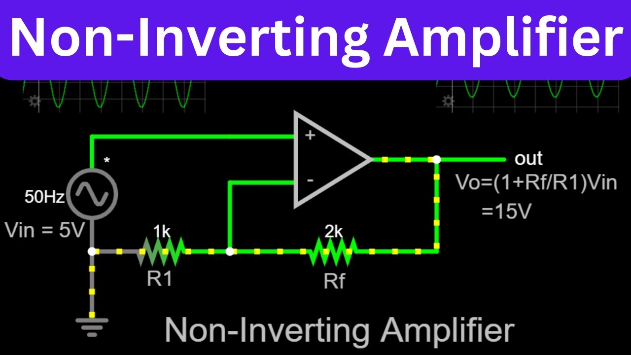Non-Inverting Amplifiers: Simulation and Demonstration | Operational Amplifier | Simulator