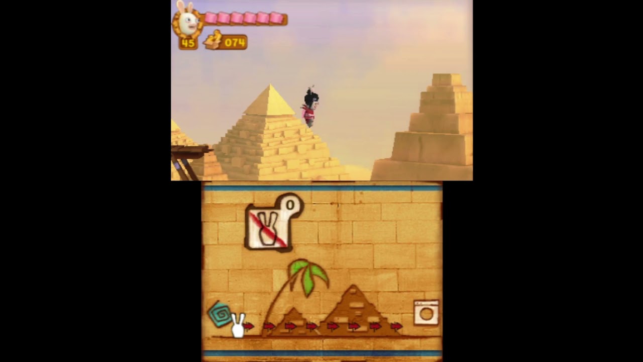 Rabbids Travel in Time 3D Playthrough (Direct 3DS Capture) - World 2