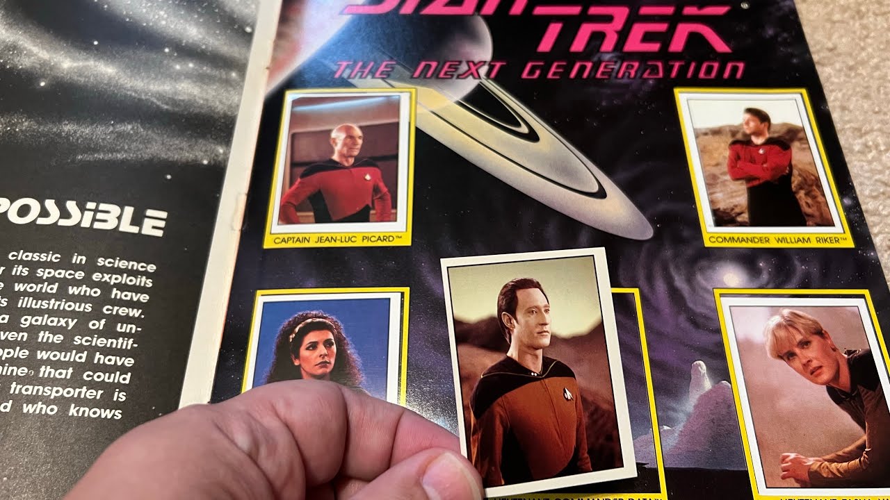 Unintentional ASMR: Putting Stickers in Album - Panini Star Trek the Next Generation