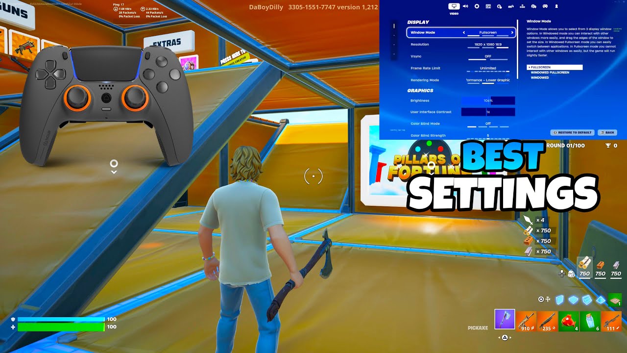 Fortnite 3v3v3v3 Go Goated Zone Wars🐐Gameplay + BEST Controller Settings For Fortnite!