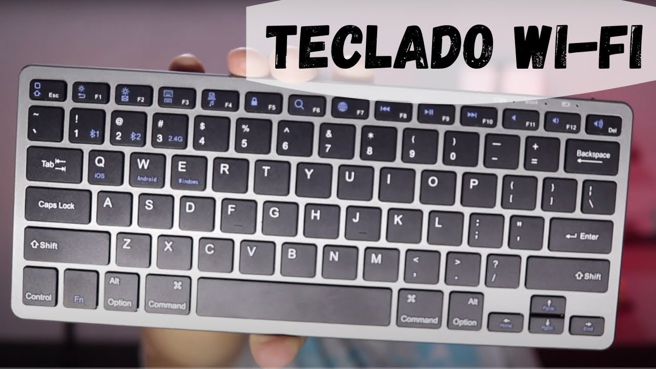 KIT MINI TECLADO + MOUSE PARA IOS, WINDOWS E ANDROID   3 CONEX&Otilde;ES SENDO 2 BLUETOOTH 1 WI FI