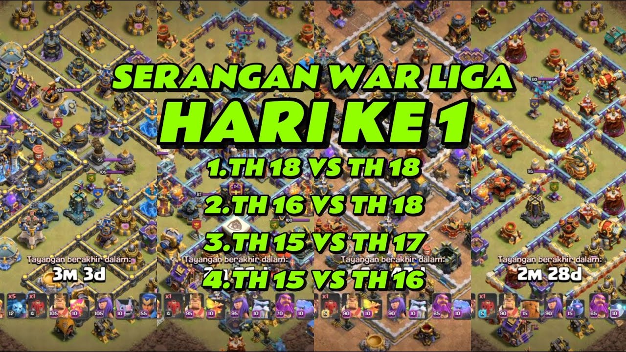HARI KE 1,⚔️WAR LIGA⚔️.