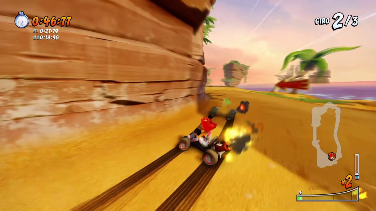 CTR&trade; Nitro Fueled (Prova a tempo) - Baia Crash [1:17.97 + 0:25.05 Lap]
