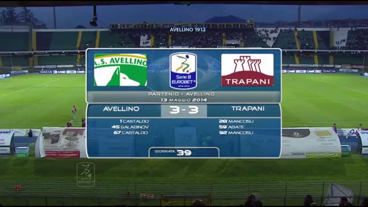 Sintesi Avellino-Trapani 3-3, 39^ giornata SerieB Eurobet 13.05.14 ©TrapaniCalcio.it