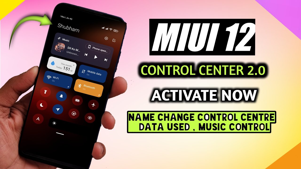MIUI 12 Control Center 2.0 Enable Now Customize Control Centre