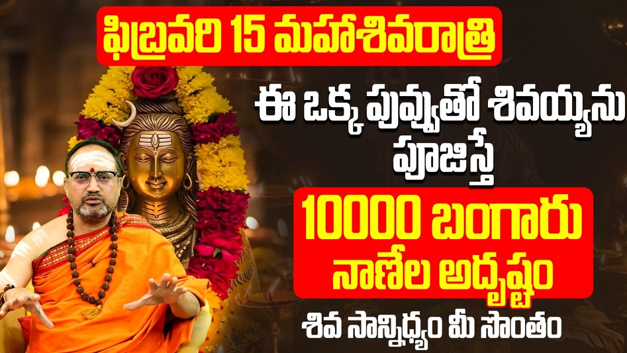 మహాశివరాత్రి రోజు శివుడికి ఈ పువ్వు సమర్పిస్తే 10000 రెట్ల అదృష్టం! 💰 | Shivaratri 2026 Pooja Telugu