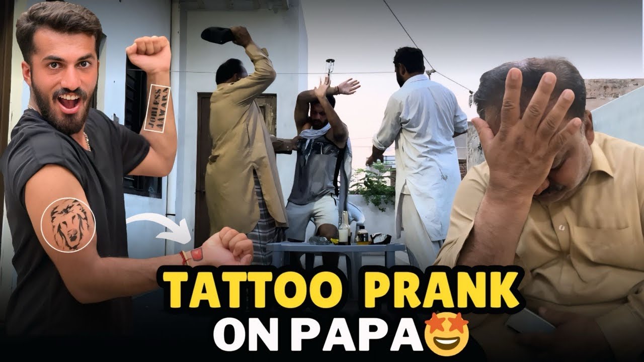 FAKE TATTOO PRANK ON PAPA 🤩| GHAR SAY NIKAL RAHAY THAY MUJHAY🥹