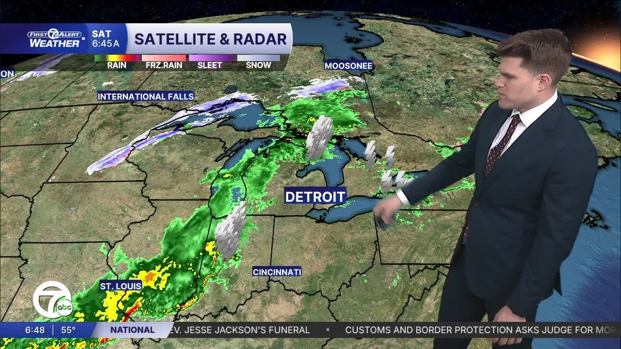 Metro Detroit Weather: Chance for storms this morning, rain returns in afternoon