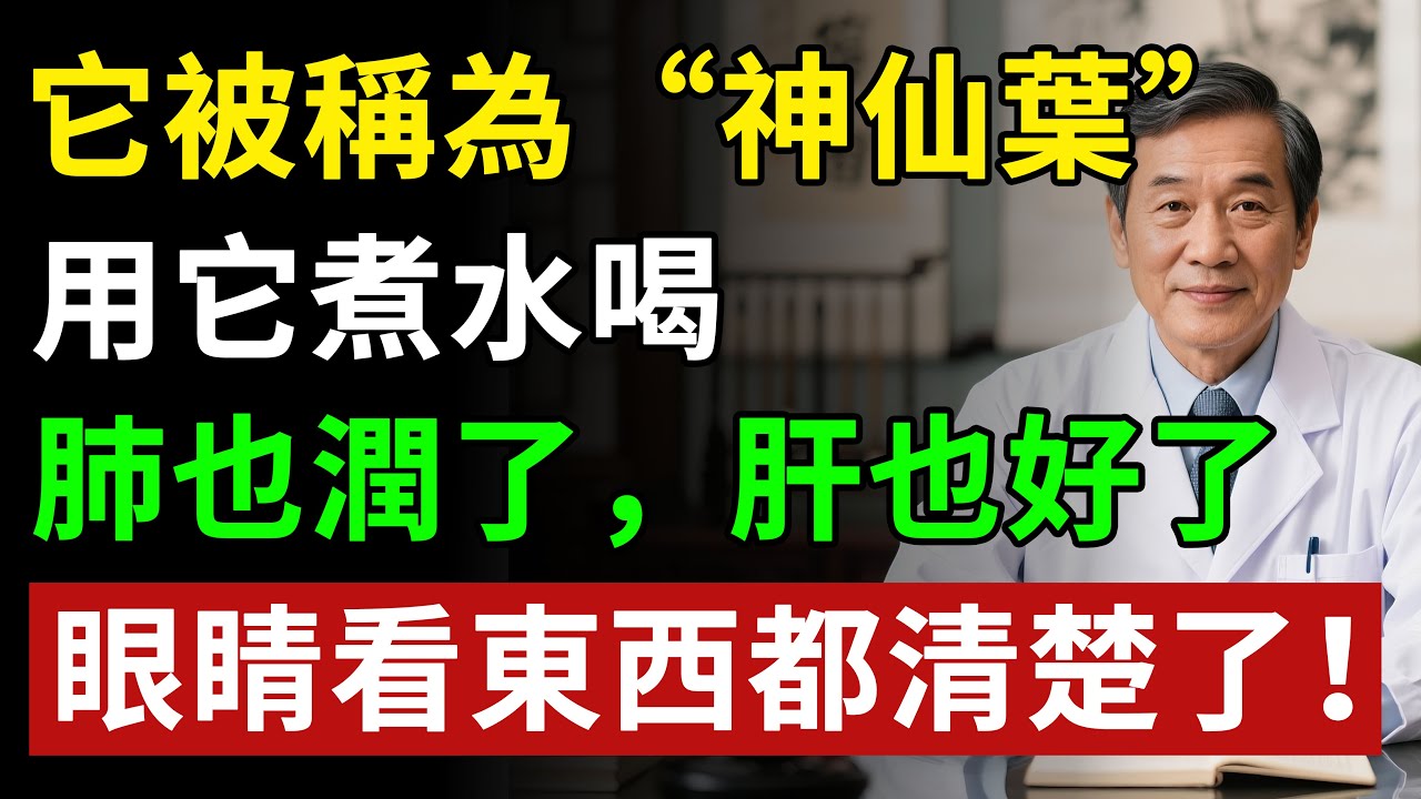 它被稱為“神仙葉”，用它煮水喝，肺也潤了，肝也好了，眼睛看東西都清楚了！！揭秘養生真相健康知識老年健康#健康知识 #健康飲食 #養老生活 #老年健康 #樂齡健康