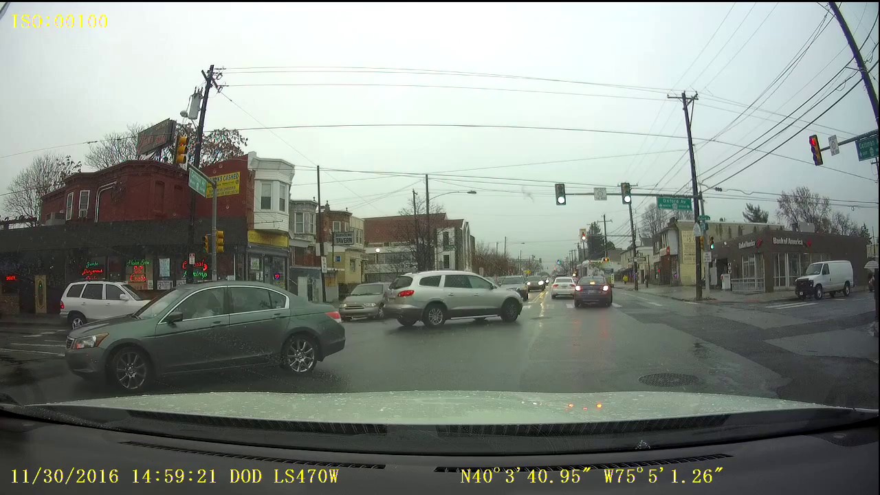 Accidents in one day and one red light
