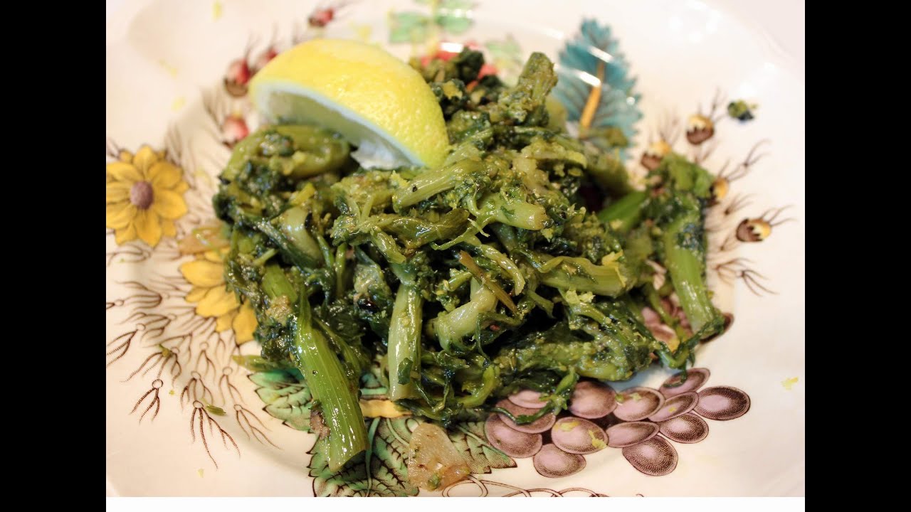 Rapini AKA Broccoli Rabe with Garlic and Lemon