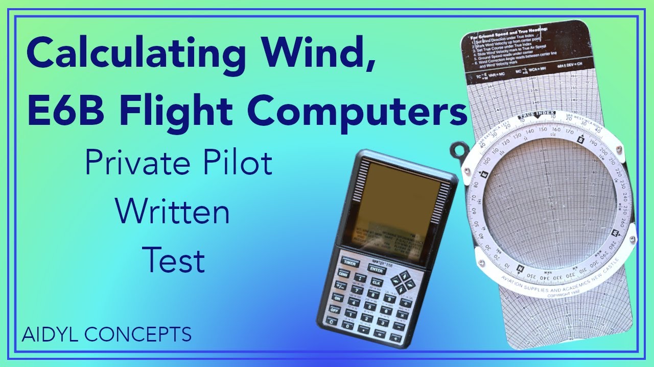 Calculating Wind with E6B, Private Pilot Written Test Practice Question