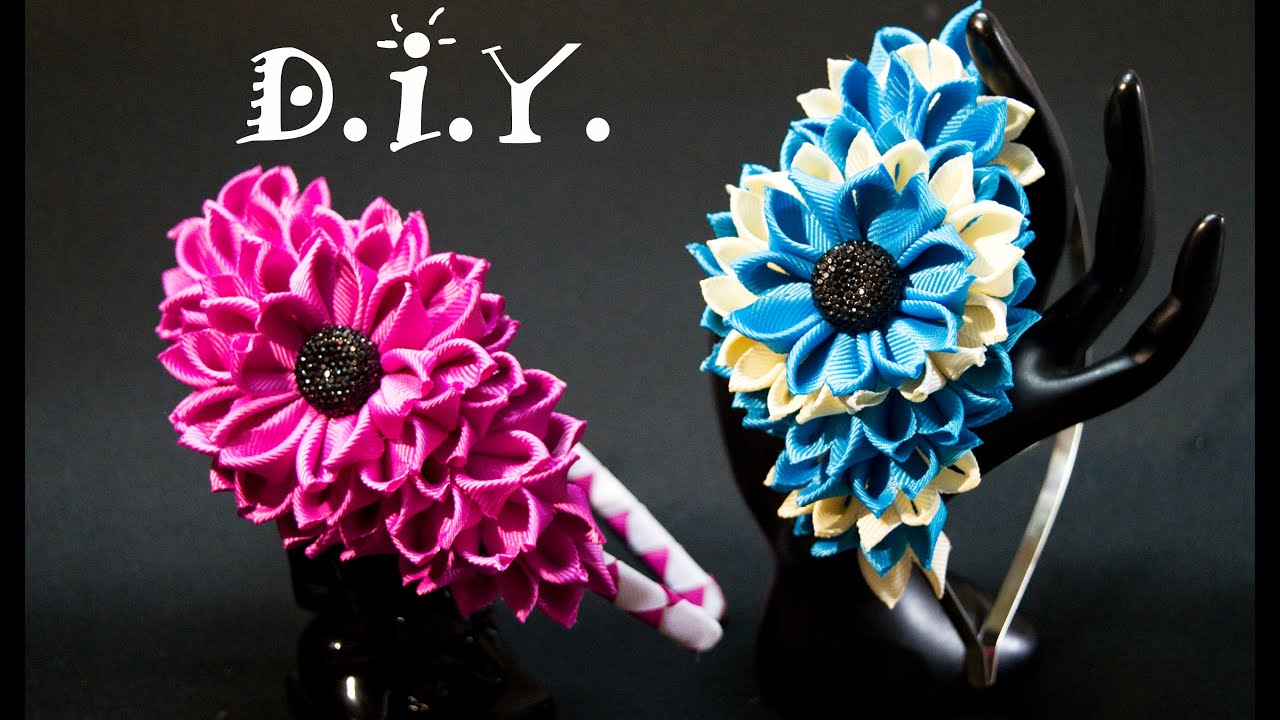 D.I.Y. Новый Grosgrain Kanzashi головная повязка