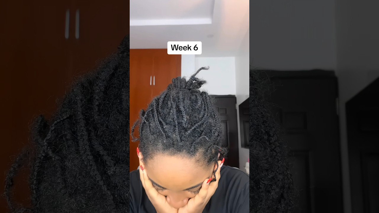 My hair grew fast in 7 weeks by doing this!!! Mini braids for hair growth 2024 #minibraids #bigchop