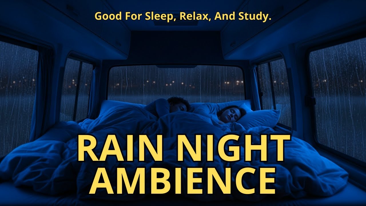 rain on car - relaxing rain sounds for sleeping, help insomnia, stress relief, concentrate, ASMR