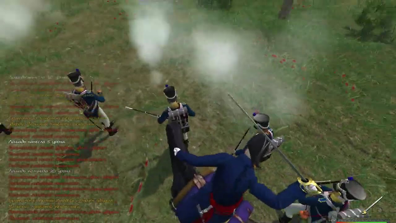 100 English grenadiers attack the French infantry