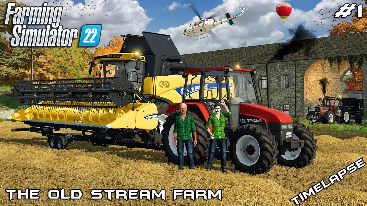 ТУР ПО ФЕРМЕ и сбор кукурузы, сорго и пшеницы | The Old Stream Farm | Farming Simulator 22 | Эпиз...
