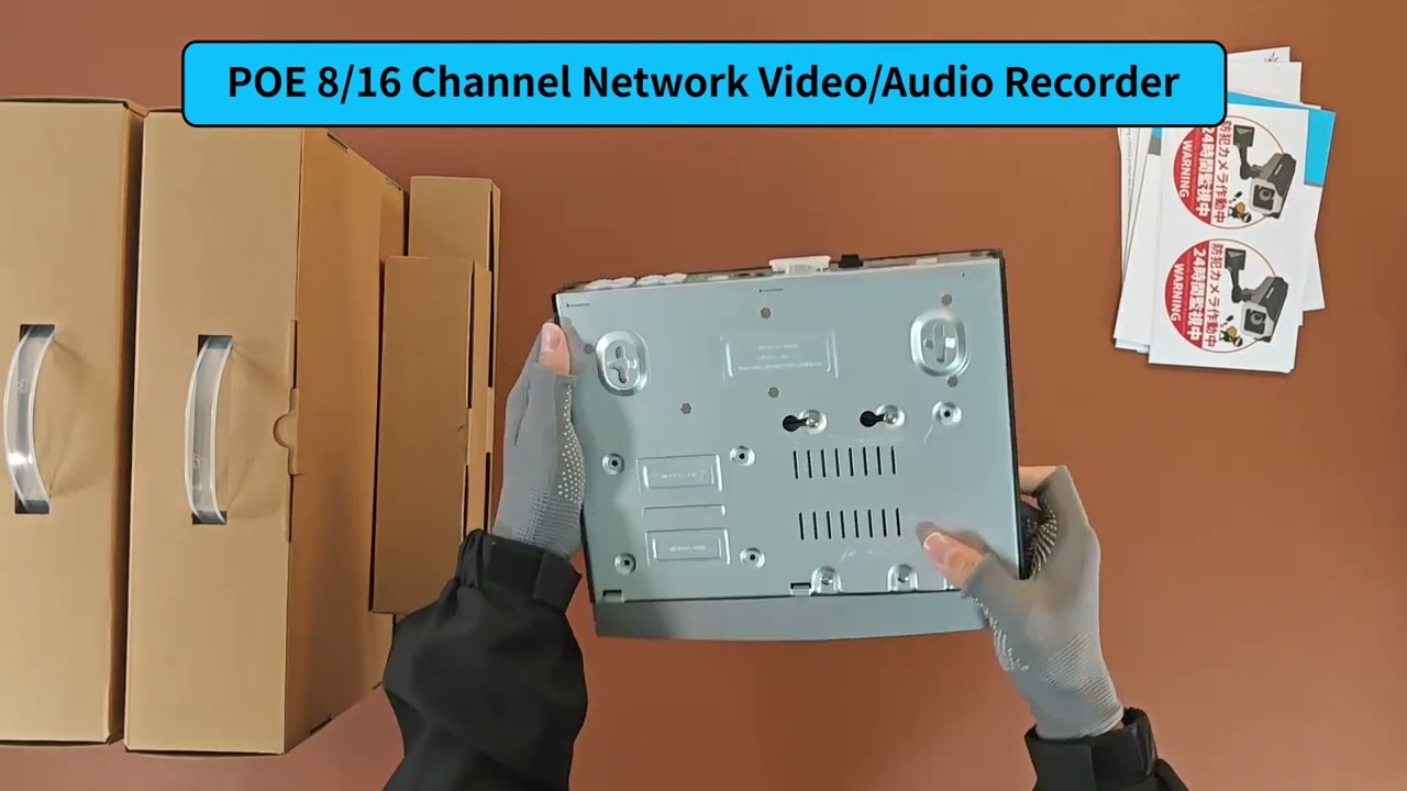 Unboxing video of a 4K wired PoE security camera (6 cameras)