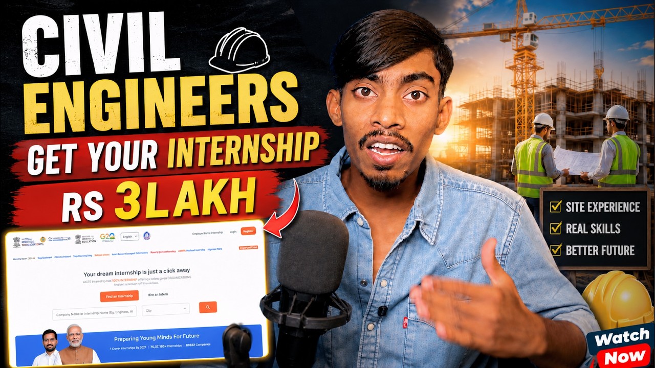 GOVT. Internship Opportunities for Civil Engineers 🤩💯