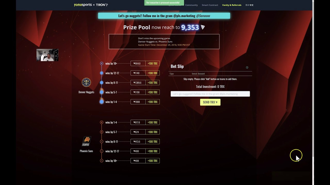 Fomo Sports & Tron Vegas | Win - Win - Win