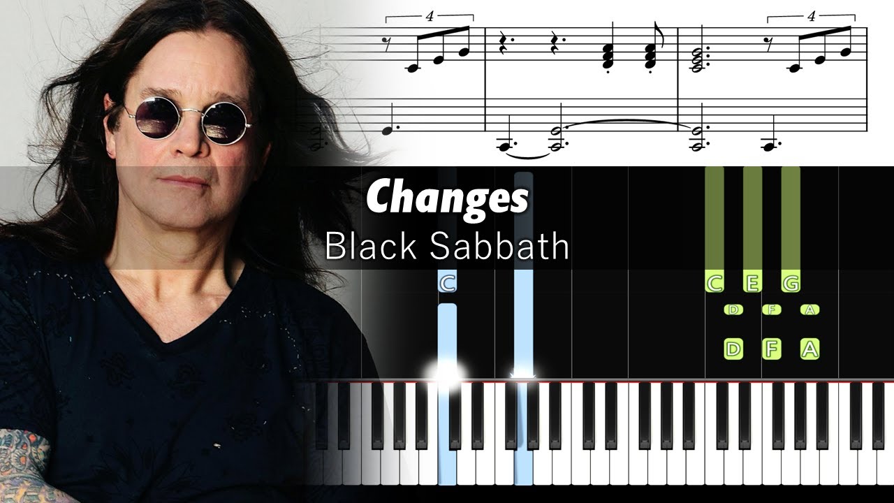 Black Sabbath - Changes - Accurate Piano Tutorial with Sheet Music