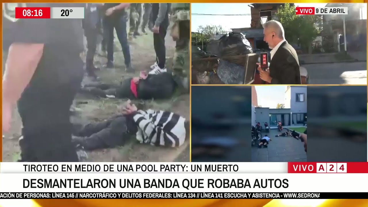 🚨 TIROTEO EN MEDIO DE UNA POOL PARTY: DESARTICULAN BANDA NARCO Y ROBA AUTOS EN LOMAS DE ZAMORA