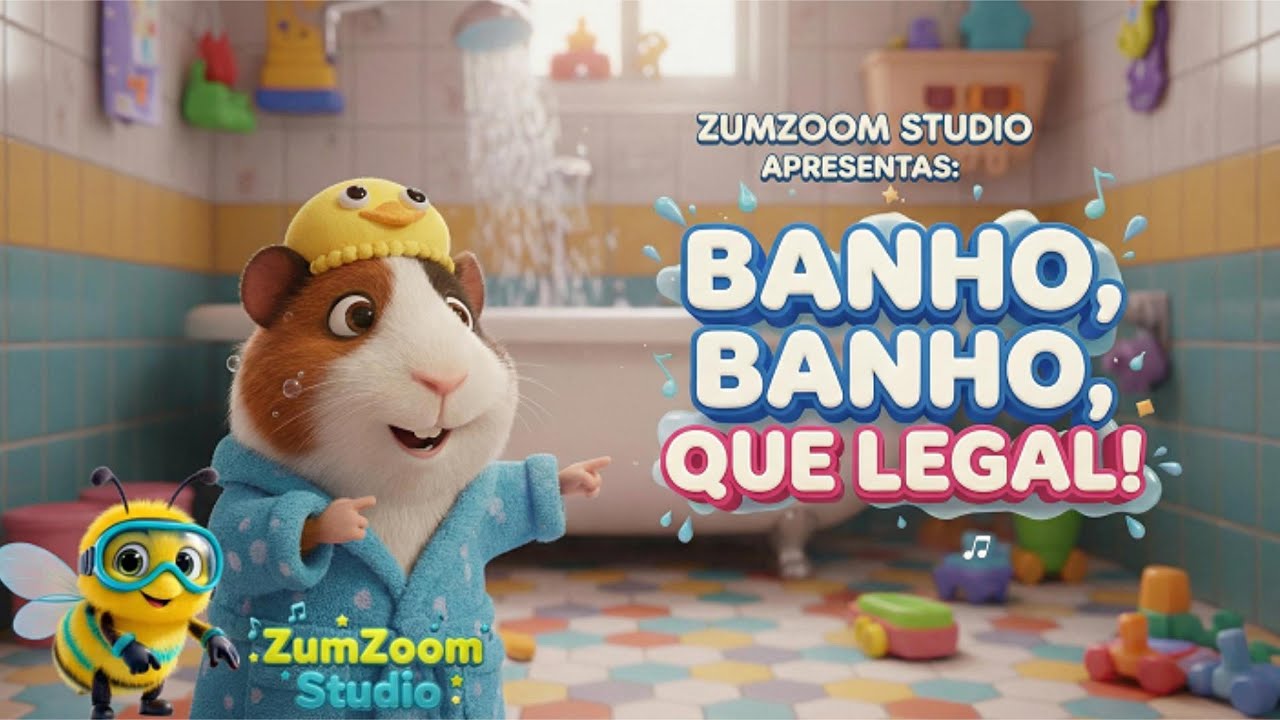 🎶Banho, Banho, Que Legal! 🛁 Música Infantil para a Hora do Banho | ZumZoom Studio
