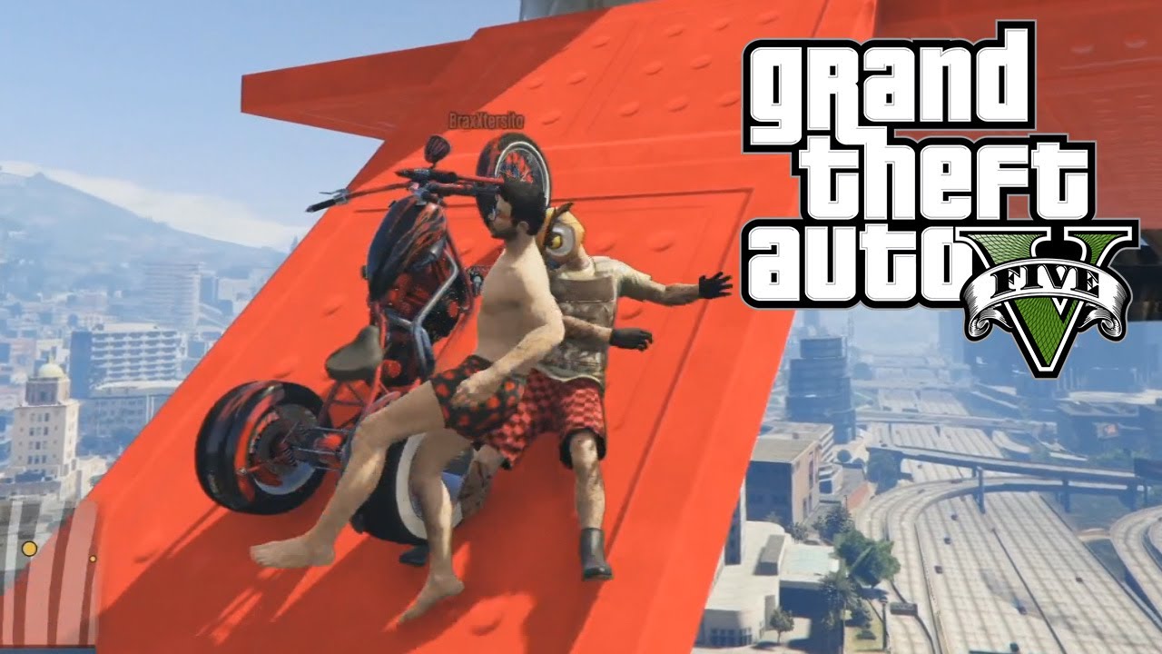 SE ENFADA PORQUE LE HAGO NF SIN QUERER....... PARKOUR GTA V