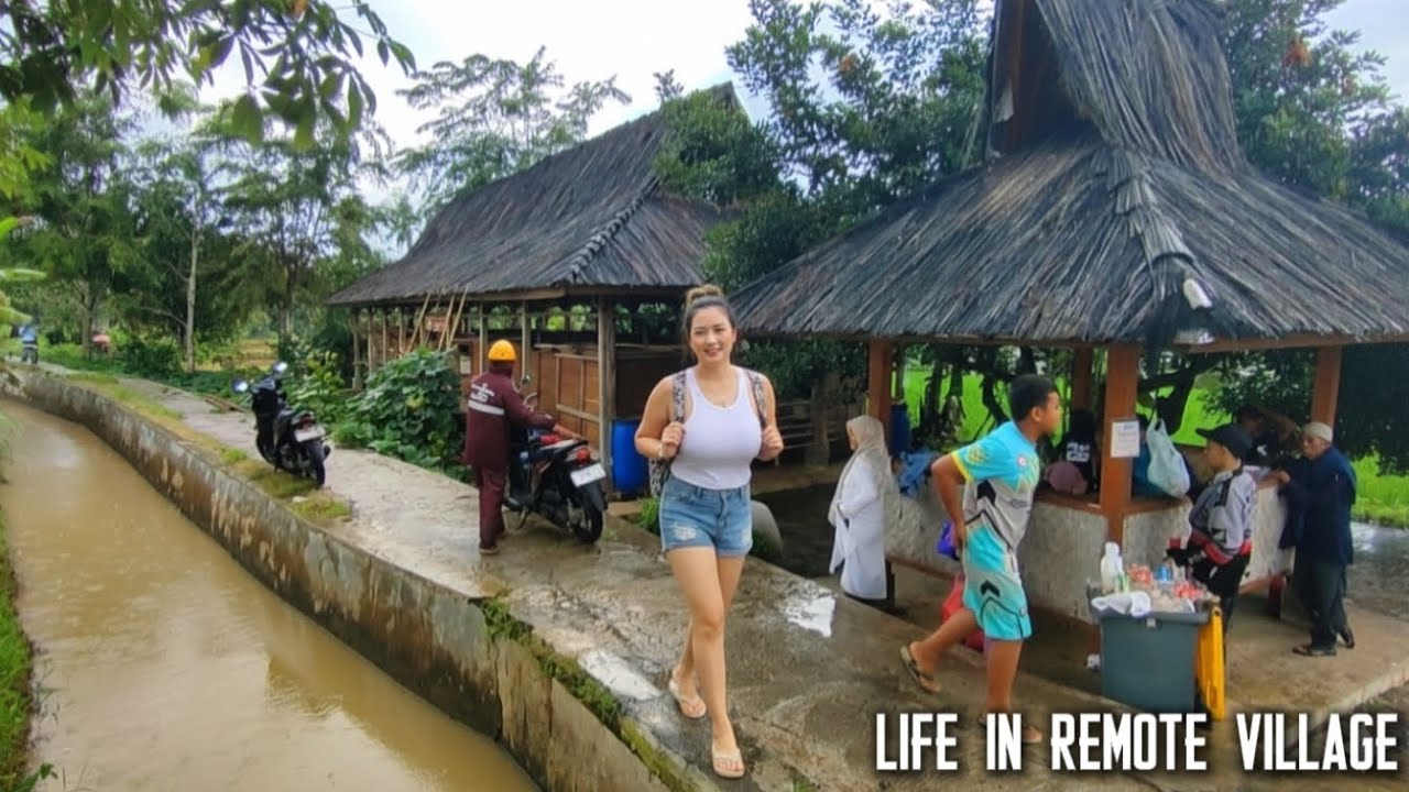 Walking Through a Viral Rural Village in Subang | Rainy Rice Fields of West Java