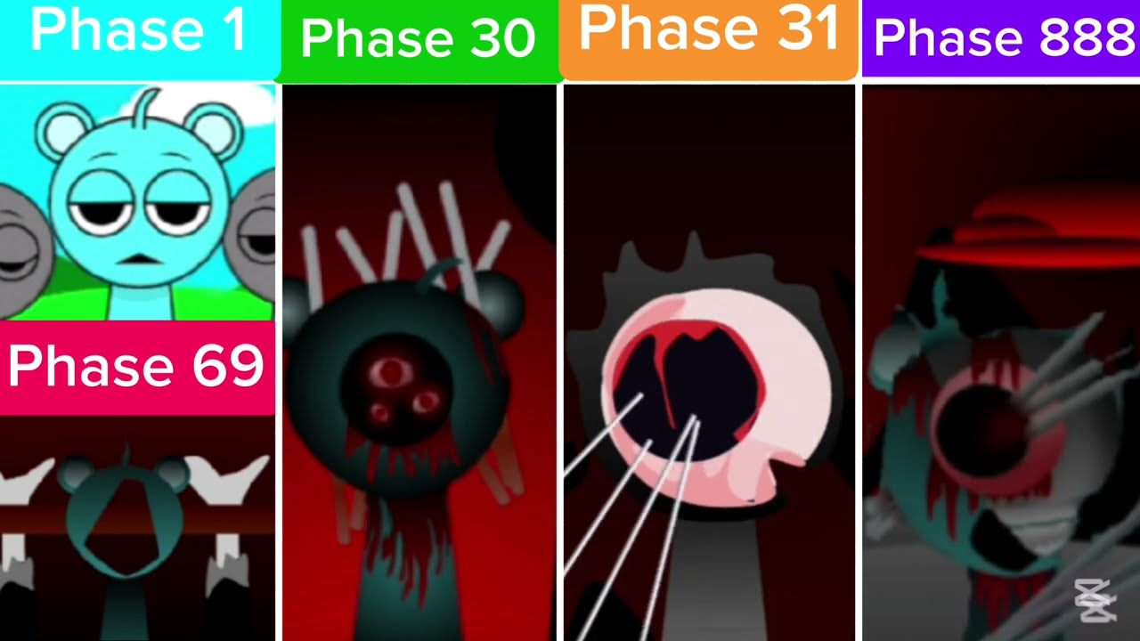 Phase 1 VS Phase 30 VS Phase 31 VS Phase 888 VS 69 Incredibox Sprunki Phase's Version #sprunki