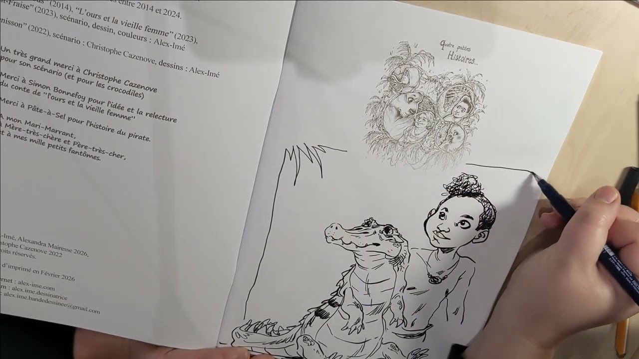 Dédicaces sur mes BD auto-éditées 