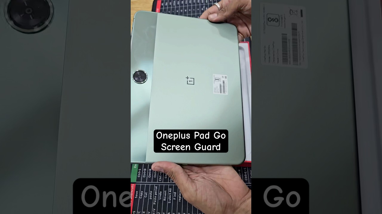 Oneplus Pad Go Tempered Glass i Smart Case 3 Fold Backcover Laptop Type Stand