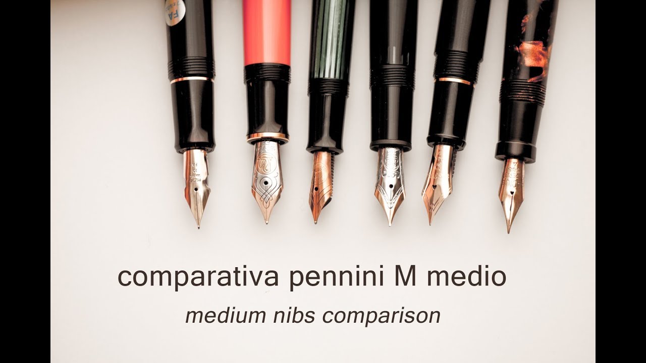 Comparativa pennini M stilografiche Pelikan Falcon Radius