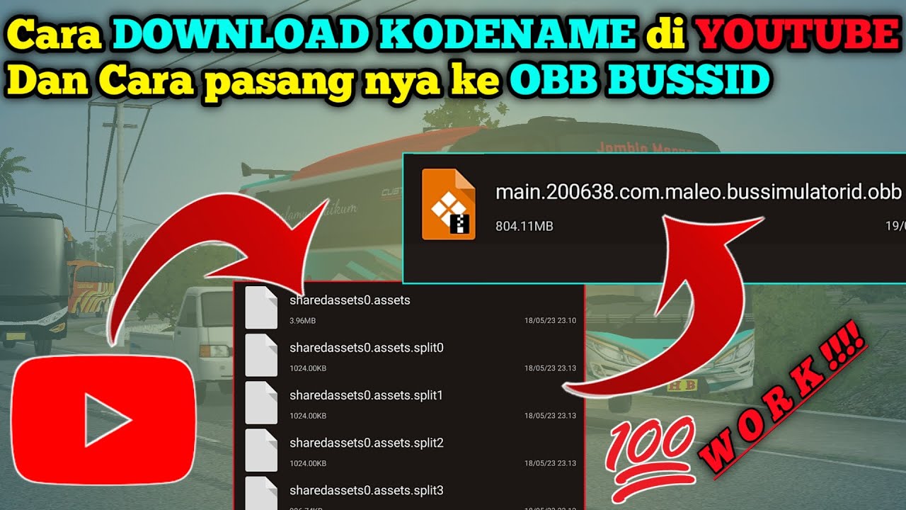 TUTORIAL DASAR UNTUK PEMULA ! Cara download kodename dari youtube dan cara pasangnya ke OBB Bussid