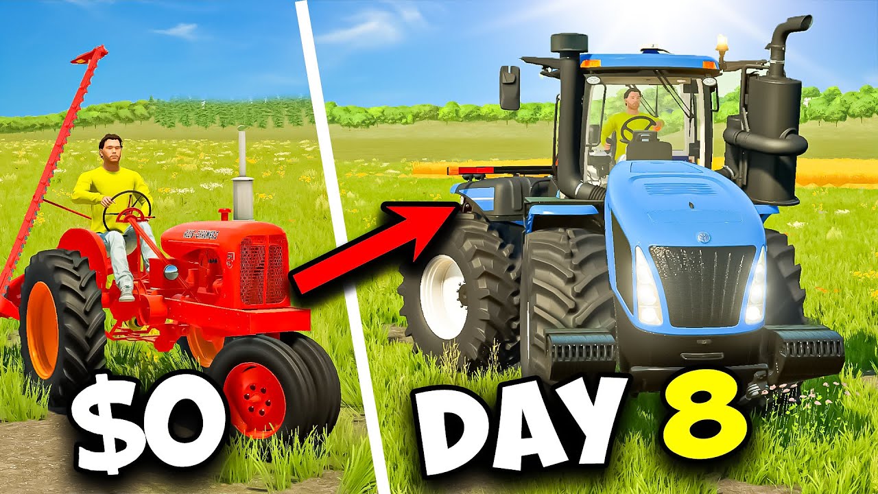 MEGA Challenge from $0 on FLAT MAP #8 | Farming Simulator 22