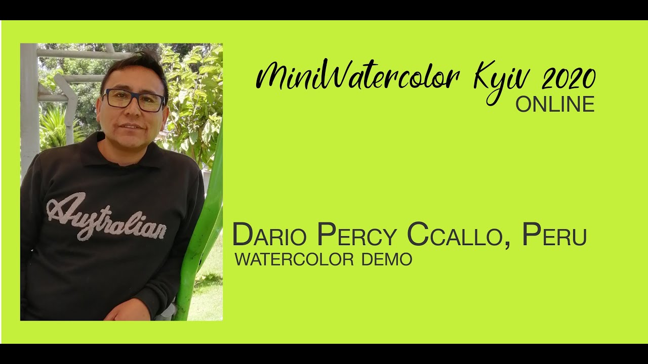 Dario Percy Ccallo, Peru watercolor demo