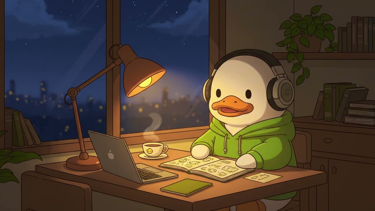 Late Night Stud Lofi 🦆 Cozy Duck Beats to Study, Relax & Sleep