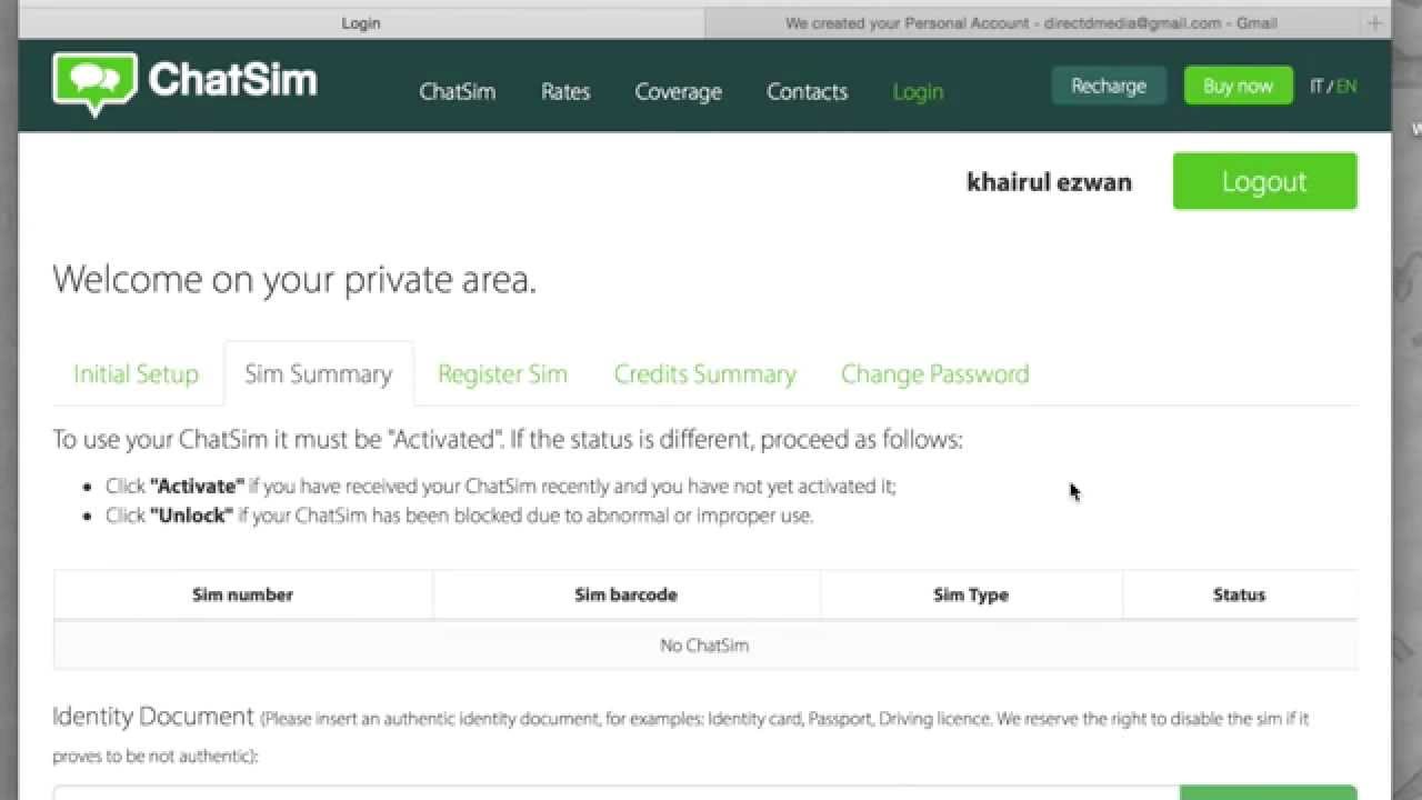 How to register and activate your ChatSim
