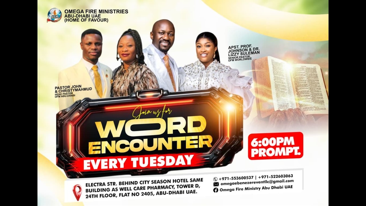 TUESDAY WORD ENCOUNTER With Pastor John Mahmud