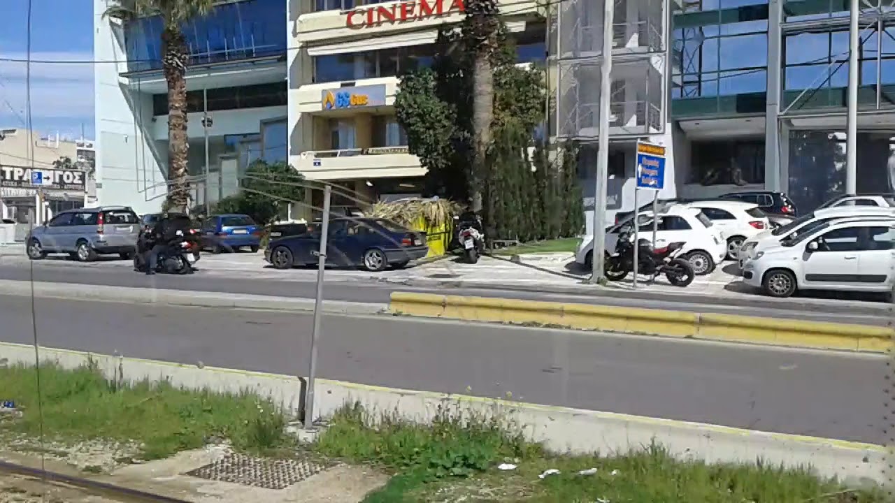 Athens tram ride from Kallithea to Agia Skepi