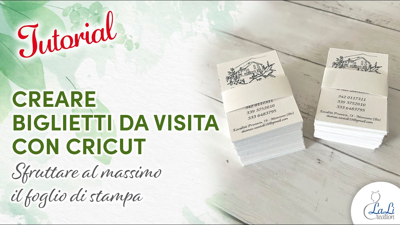 Creare biglietti da visita con Cricut e sfruttare al massimo il foglio di stampa