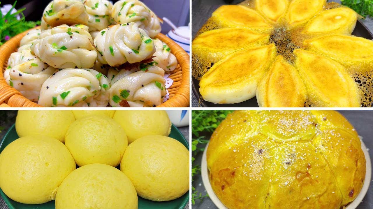 【家常四种主食的做法】传统正宗的做法，30年面点师独家秘诀，新手一次成功！