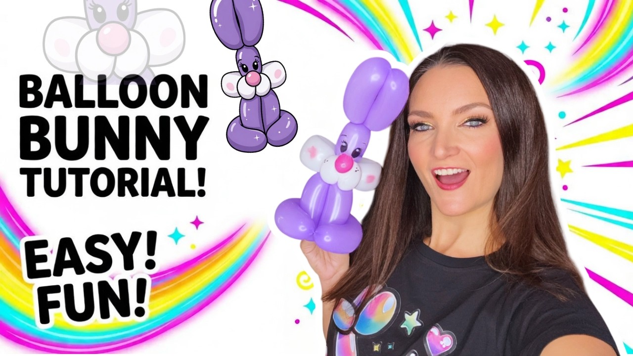 Easy Balloon Bunny Tutorial 🐰 | Super Fast 2 Balloon Design!